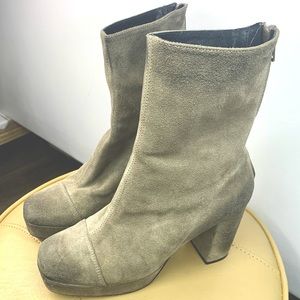 Free People size 8 platform booties leather